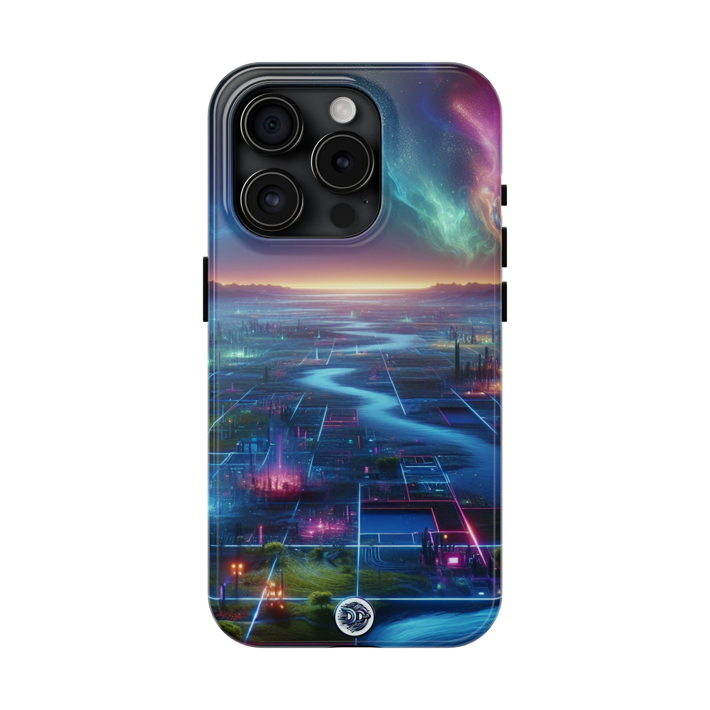 Cosmic Neon Cityscape Phone Case