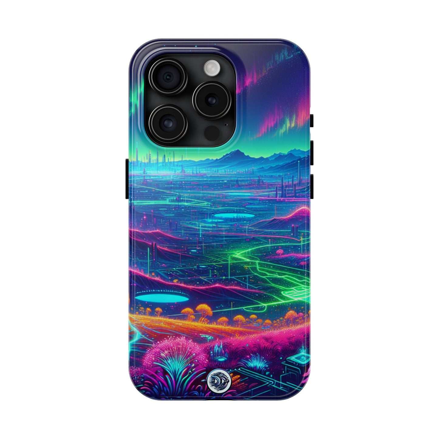 Neon Aurora Fantasy Landscape Case