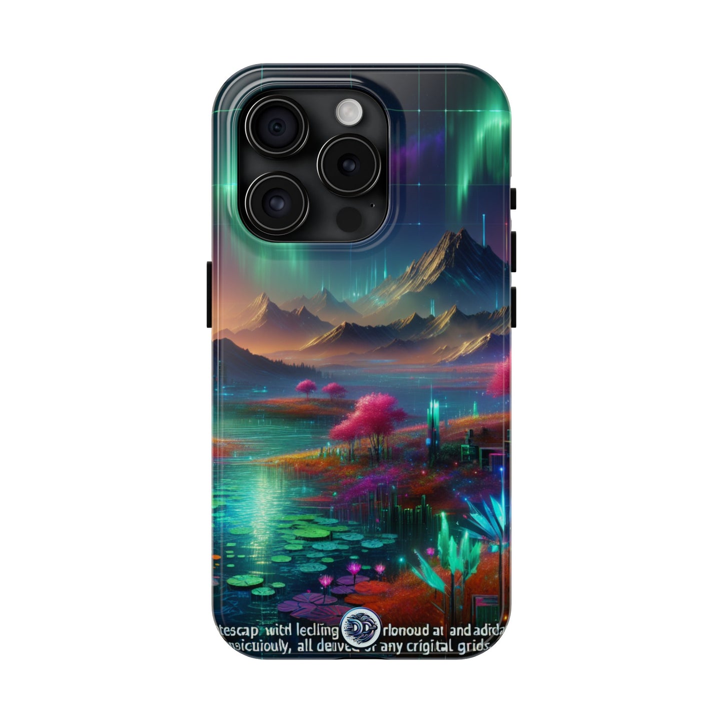 Cyber Aurora Mountain Phone Case