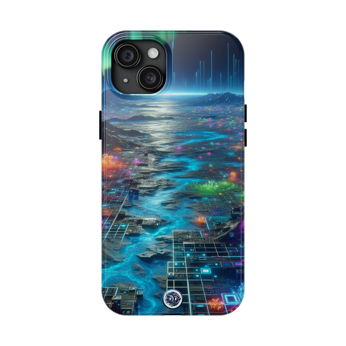 Cyber Aurora Futuristic Phone Case