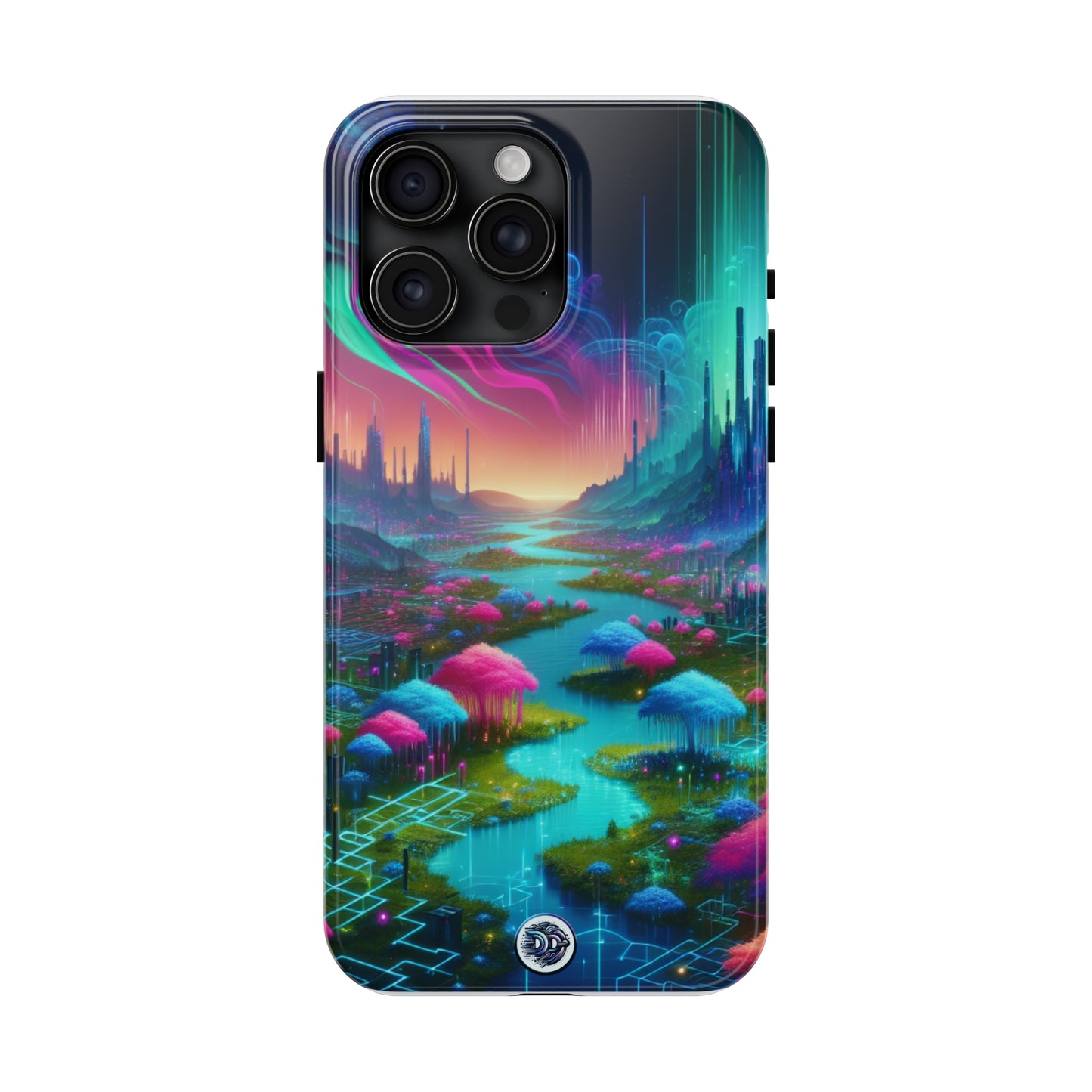 Neon Dreamscape Protective Phone Case