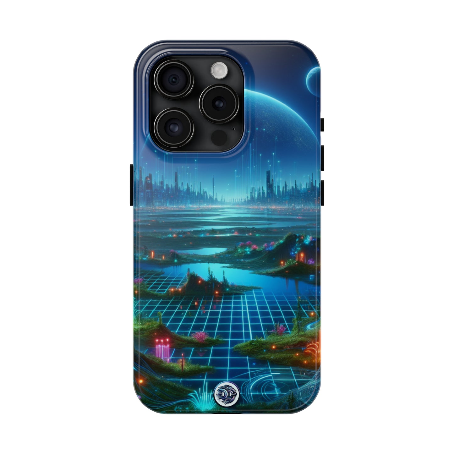 Futuristic Cityscape Glow Phone Case