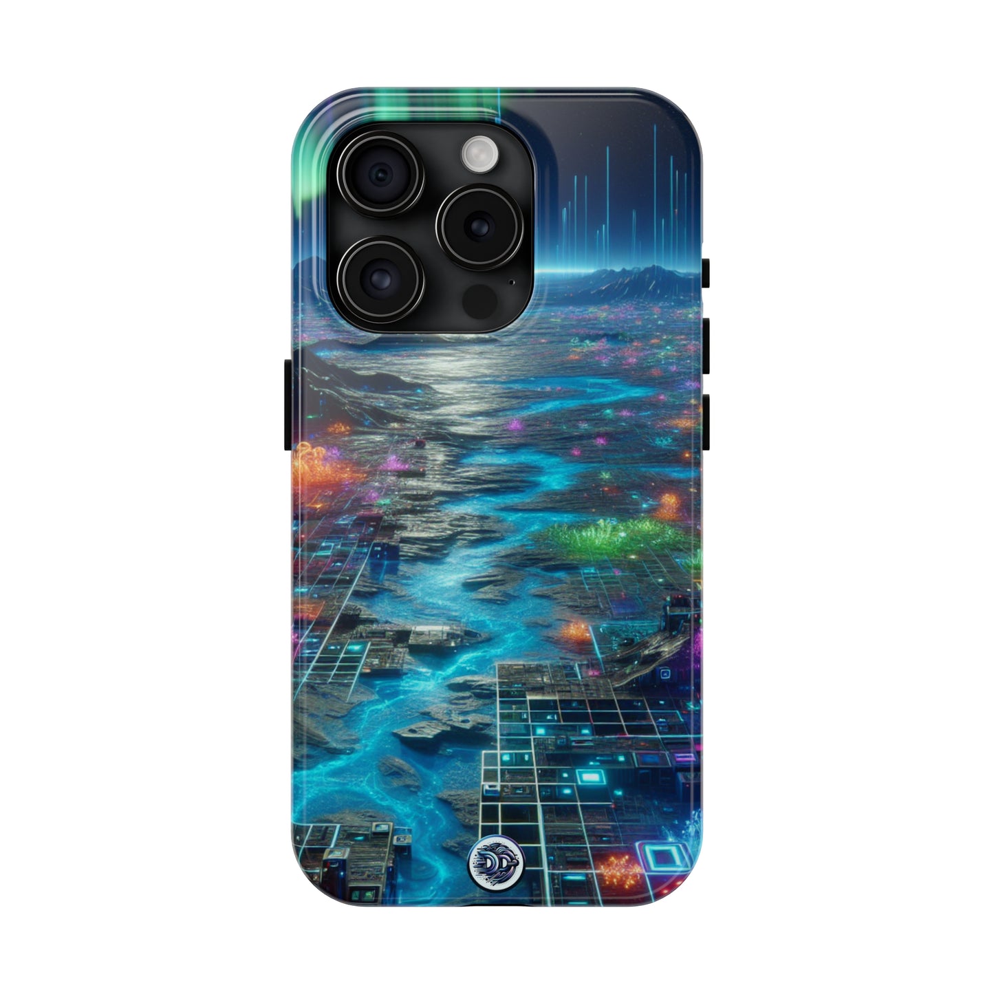 Cyber Aurora Futuristic Phone Case