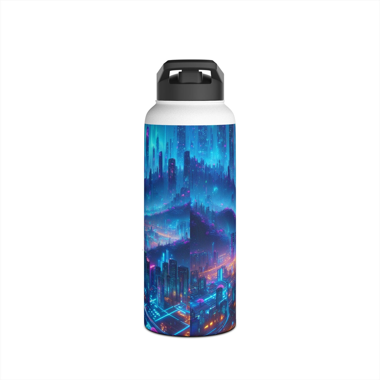 Futuristic Cityscape Bottle