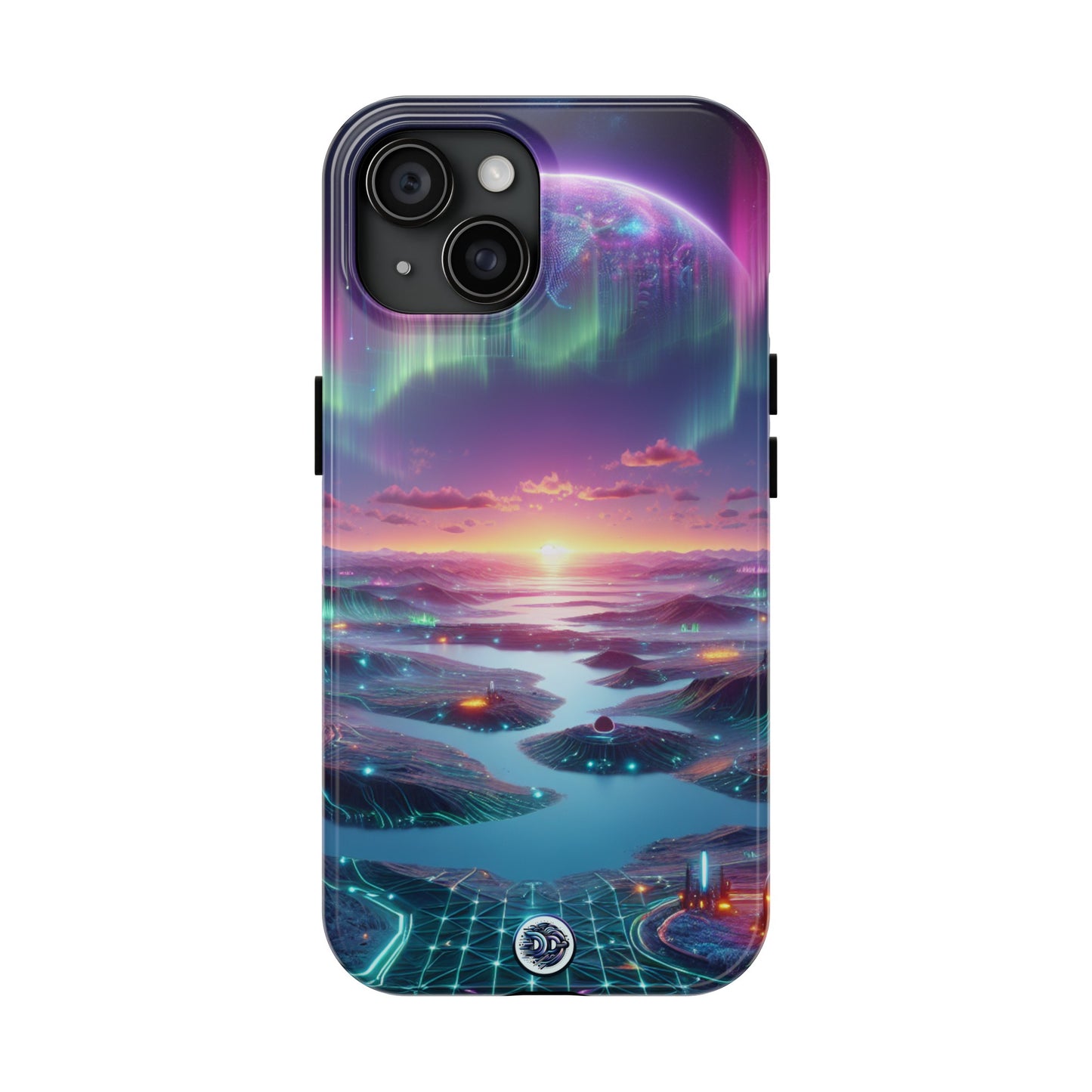 Futuristic Aurora Landscape Phone Case
