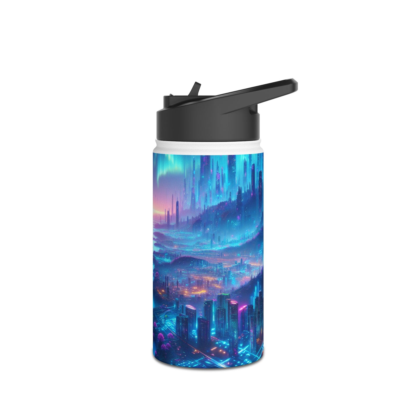 Futuristic Cityscape Bottle