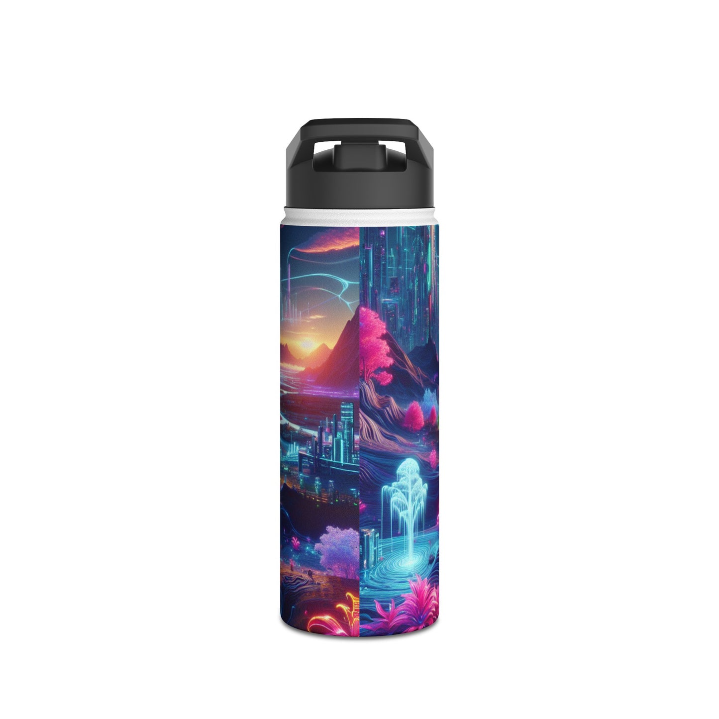 Futuristic Neon Water Bottle