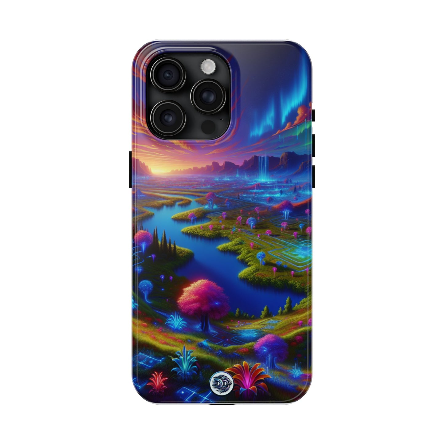 Vibrant Neon Landscape Phone Case