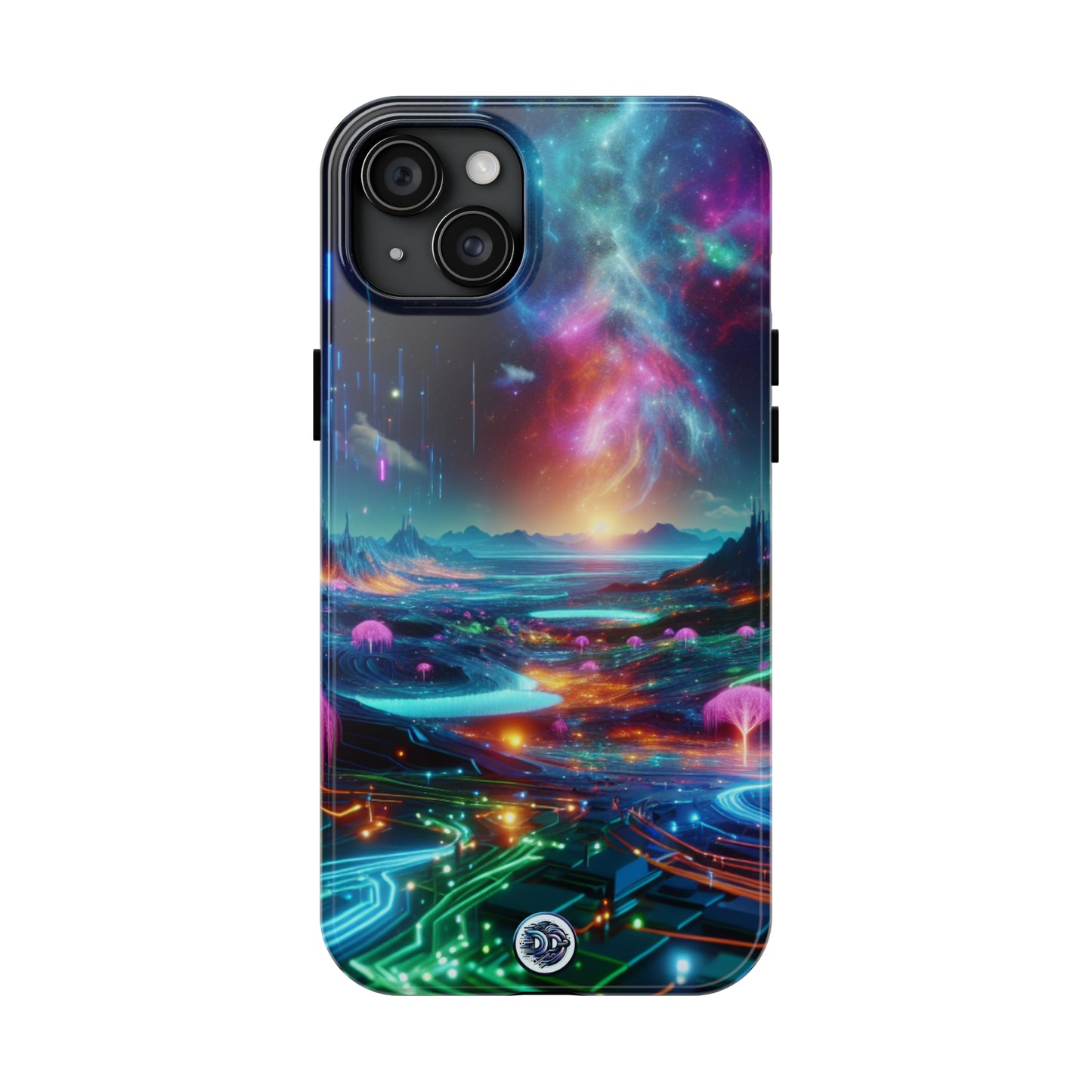 Cosmic Neon Landscape Phone Case