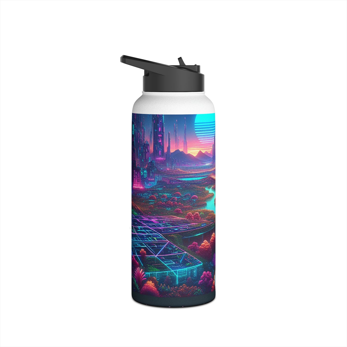 Futuristic Cityscape Bottle
