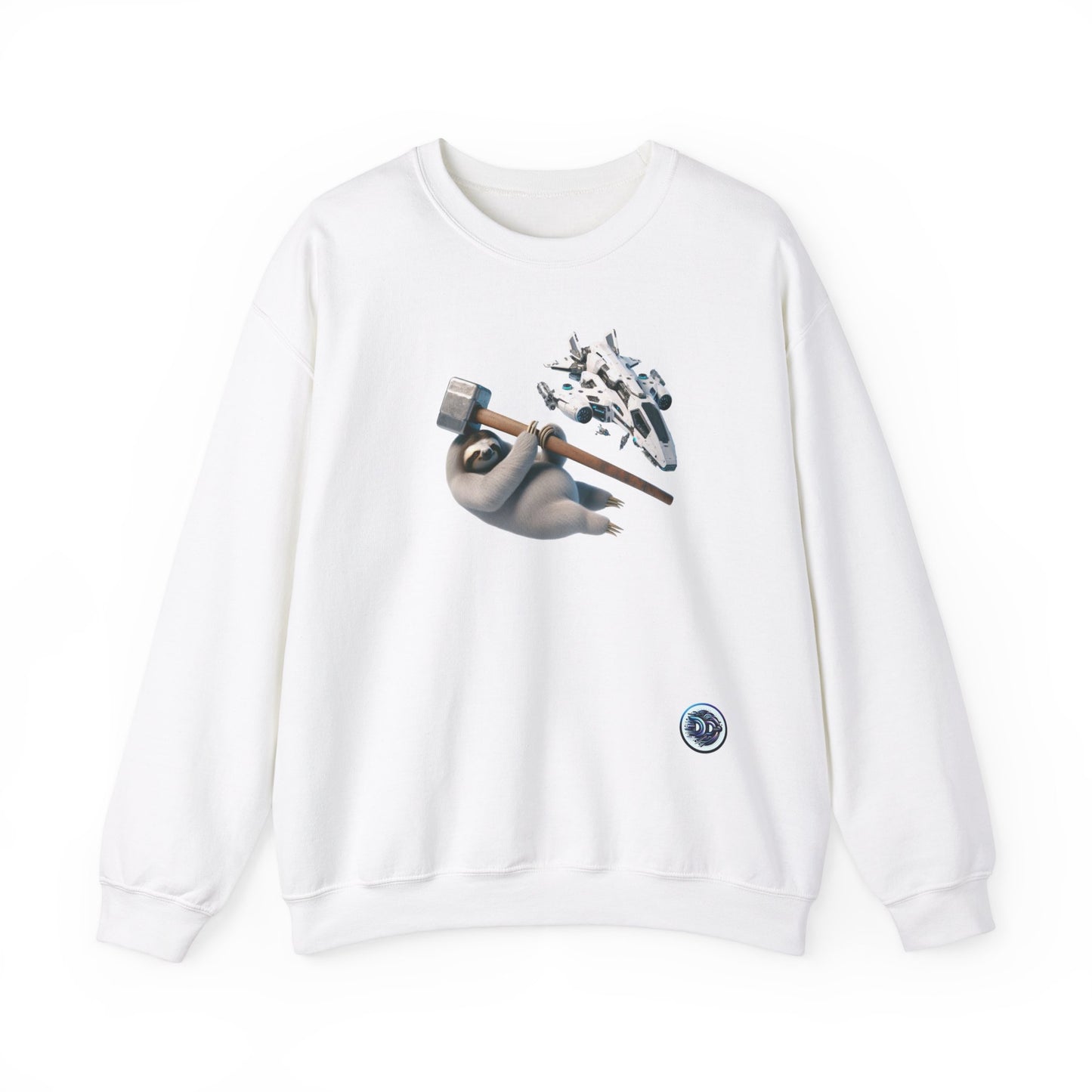 Sloth Space Hammer Crewneck