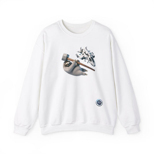 Sloth Space Hammer Crewneck
