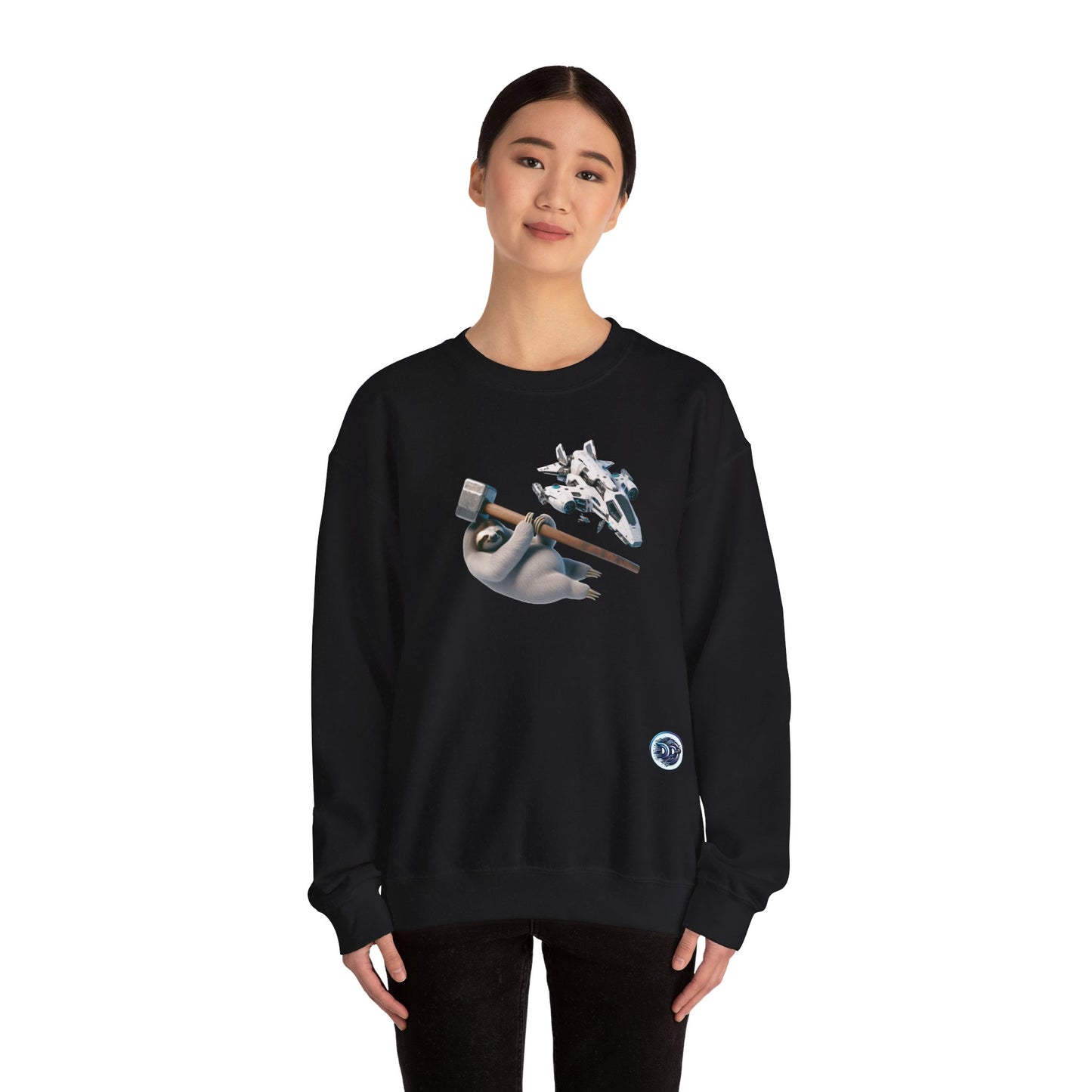 Sloth Space Hammer Crewneck