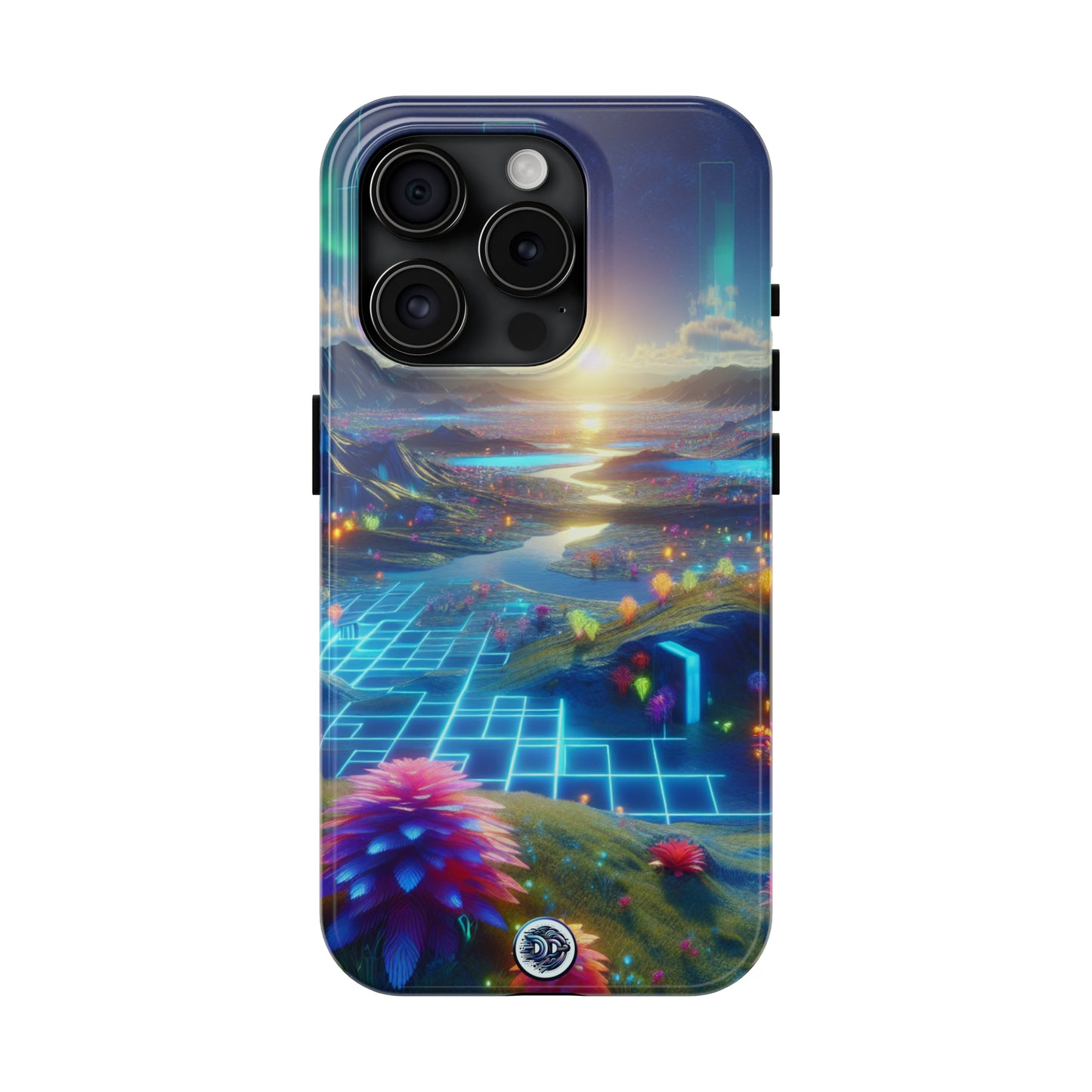 Neon Landscape Art Phone Case