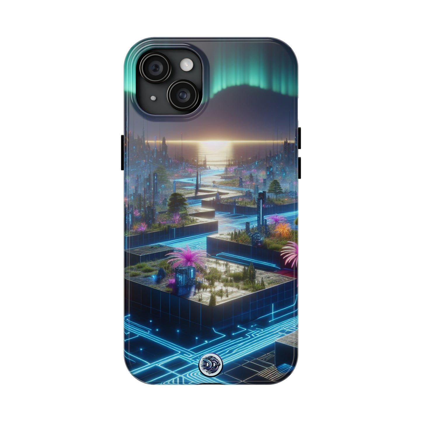 Aurora Cityscape Neon Phone Case