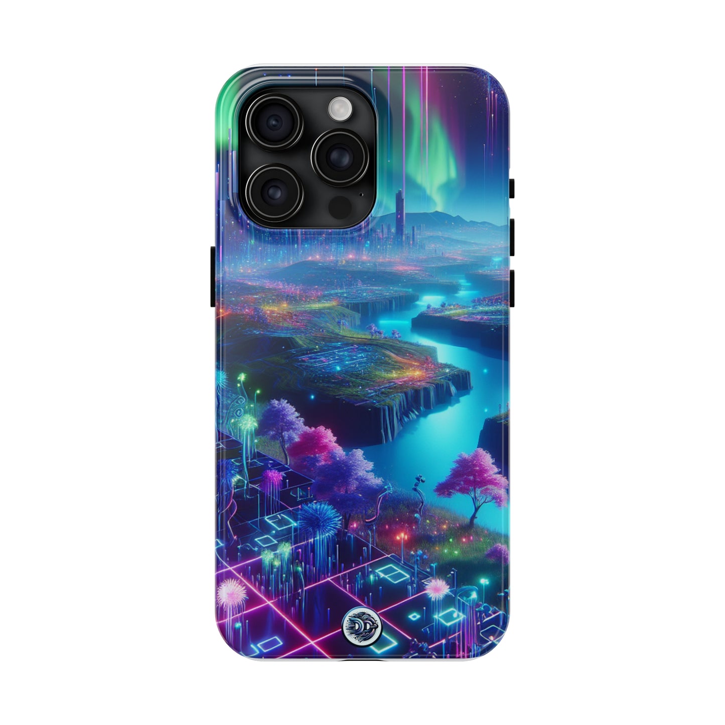 Futuristic City Aurora Phone Case