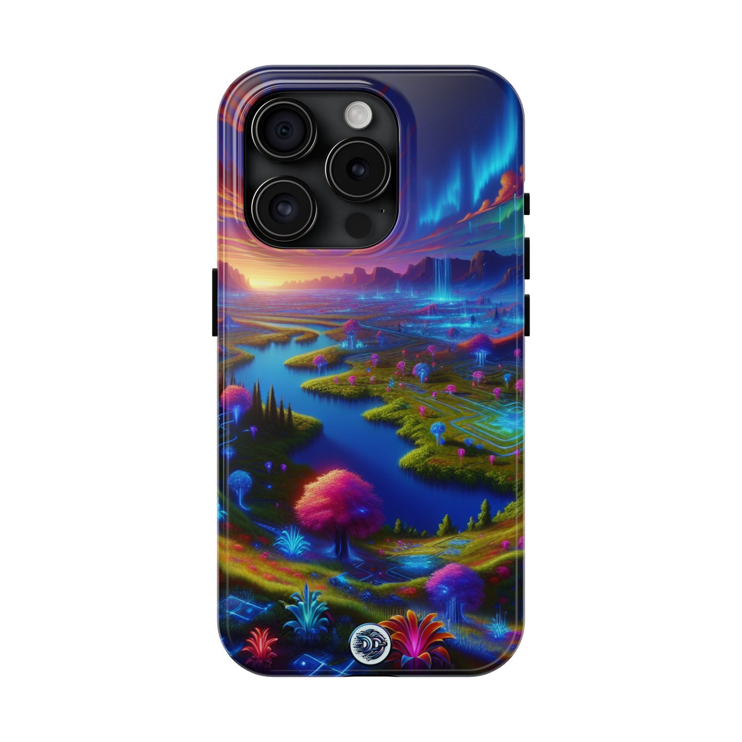 Vibrant Neon Landscape Phone Case