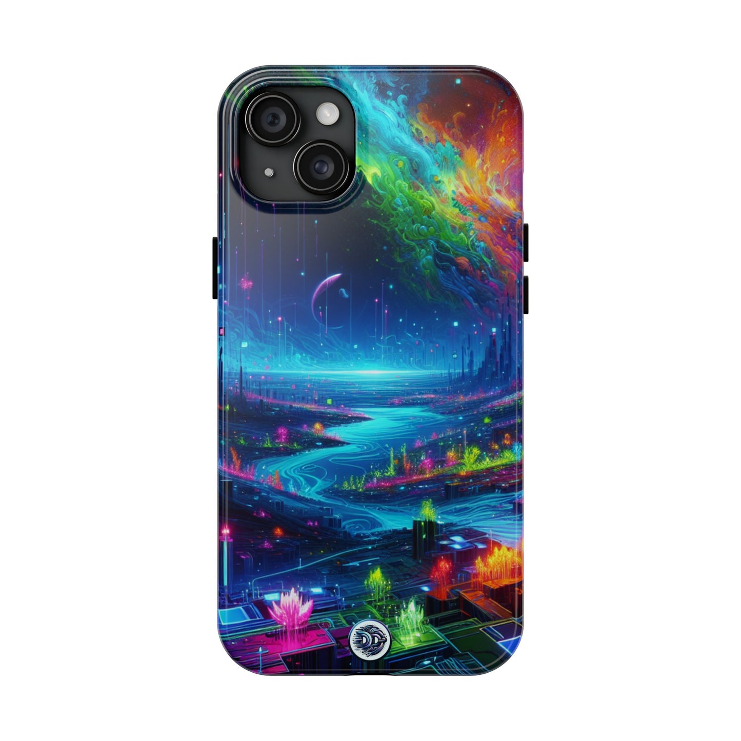 Cosmic Neon Cityscape Phone Case