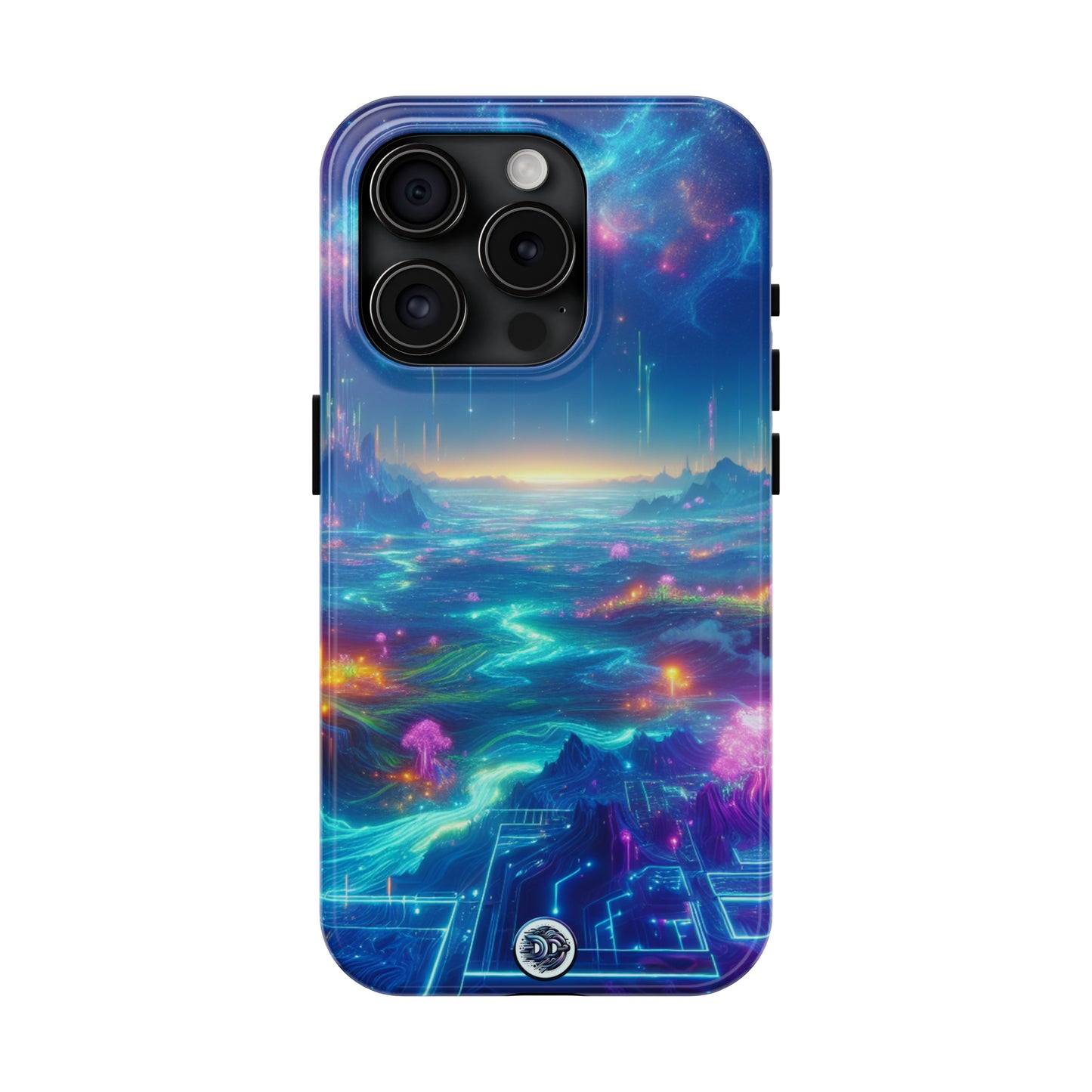 Cosmic Neon Landscape Phone Case
