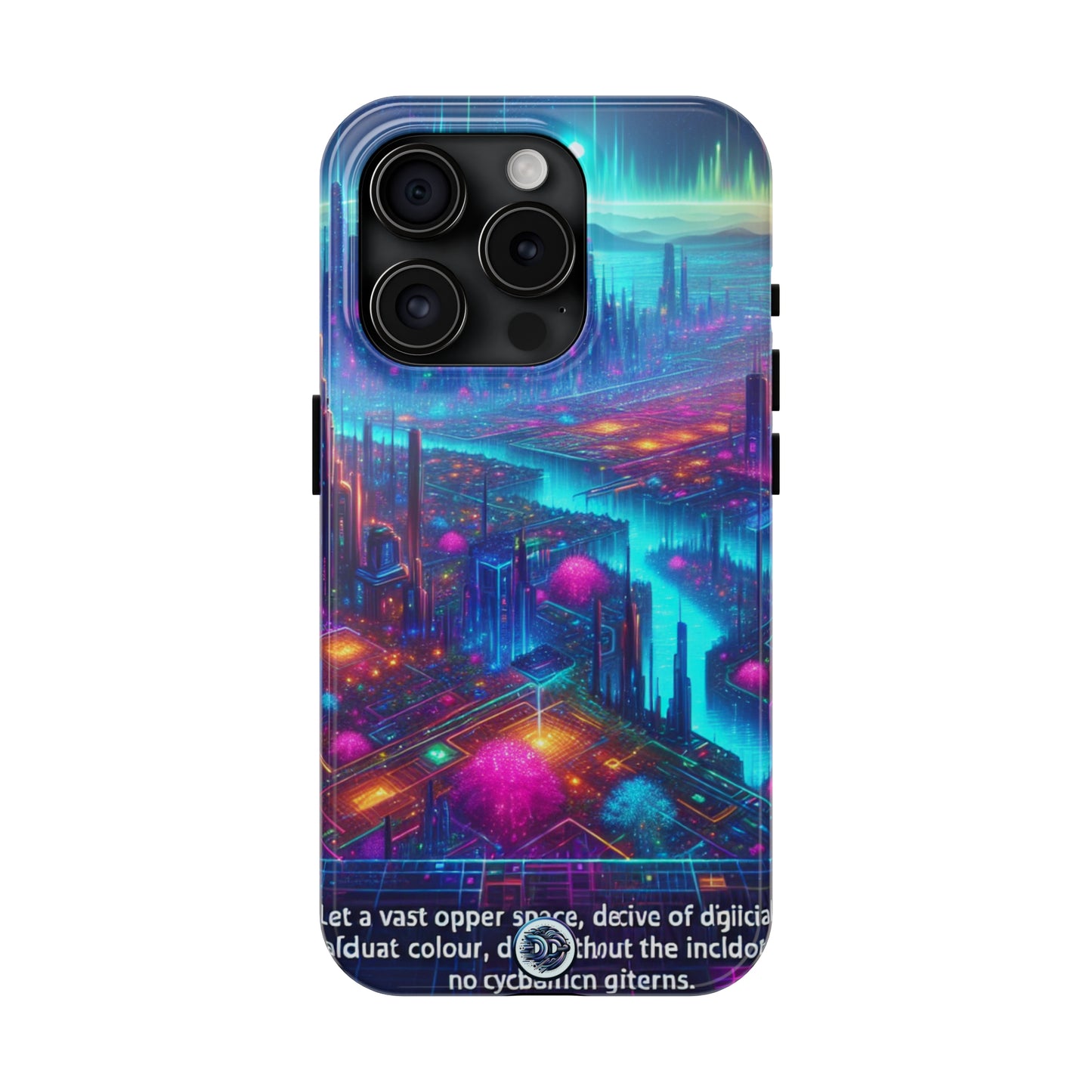 Cyberpunk Aurora Cityscape Phone Case