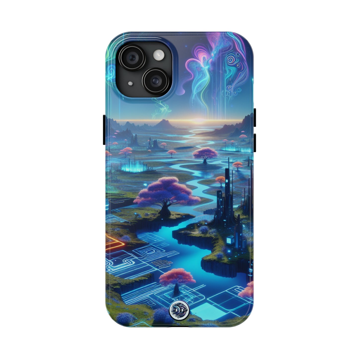 Futuristic Neon Landscape Phone Case