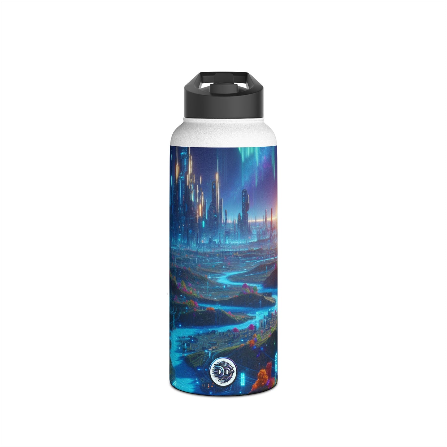 Futuristic Cityscape Bottle