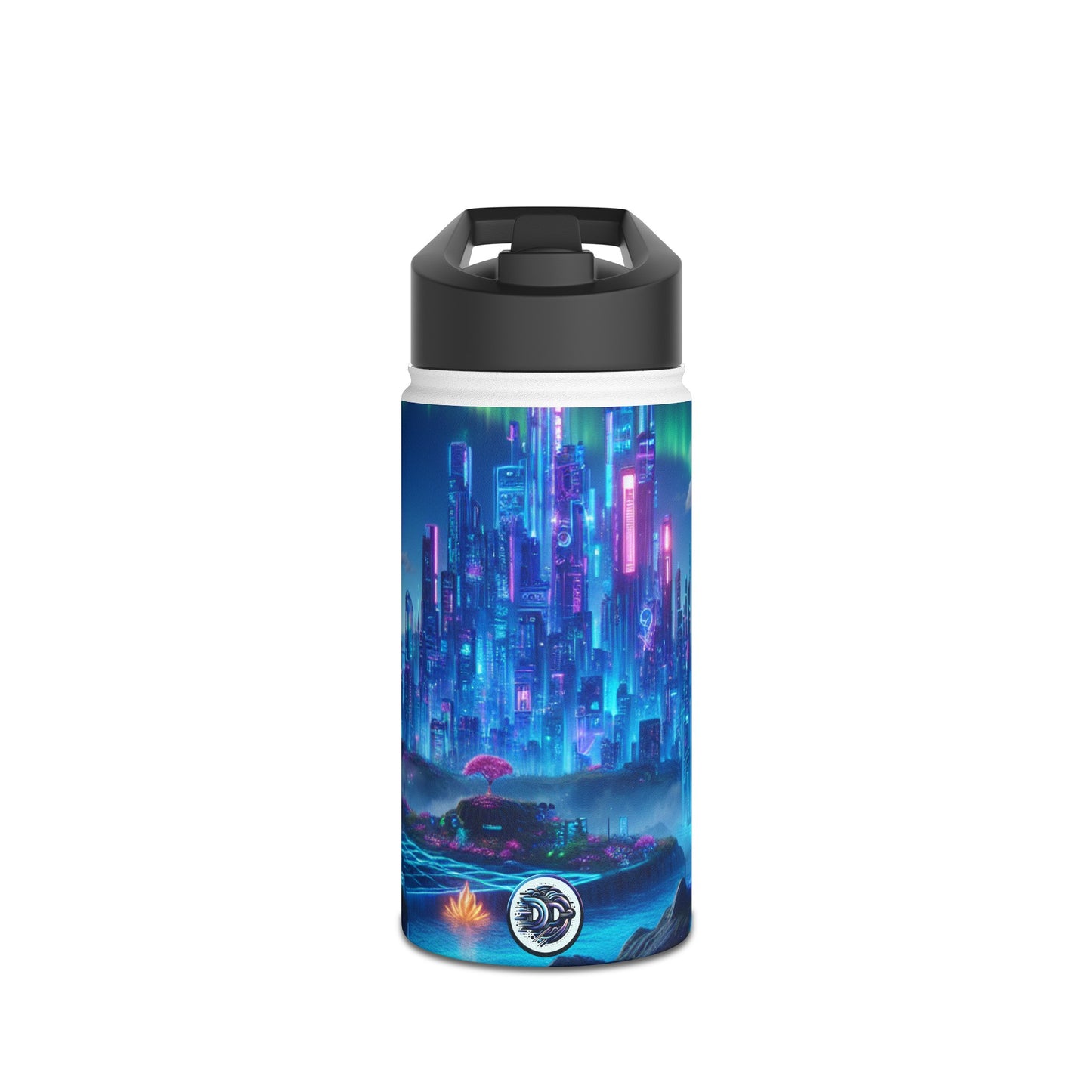 Futuristic Cityscape Bottle