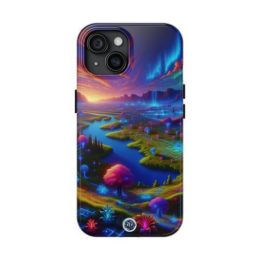 Vibrant Neon Landscape Phone Case