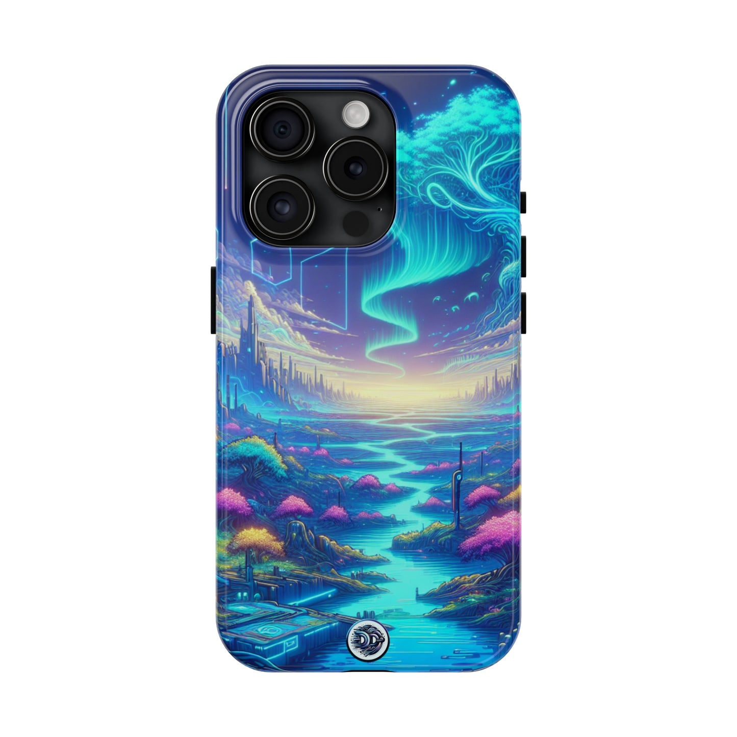 Neon Fantasy Landscape Phone Case