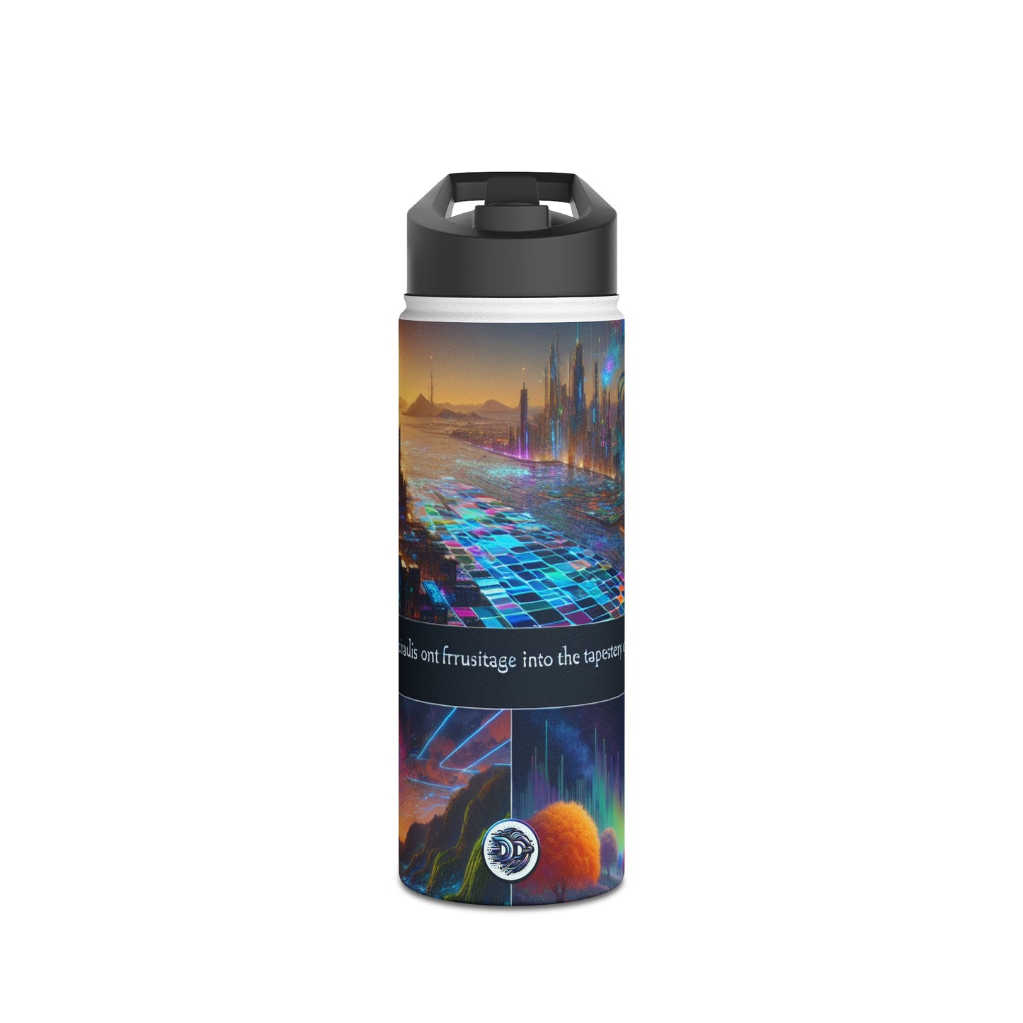 Futuristic Cityscape Bottle
