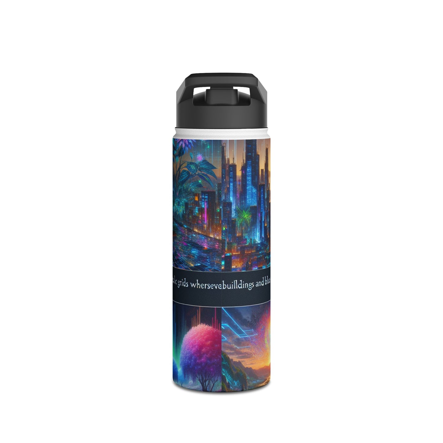 Futuristic Cityscape Bottle