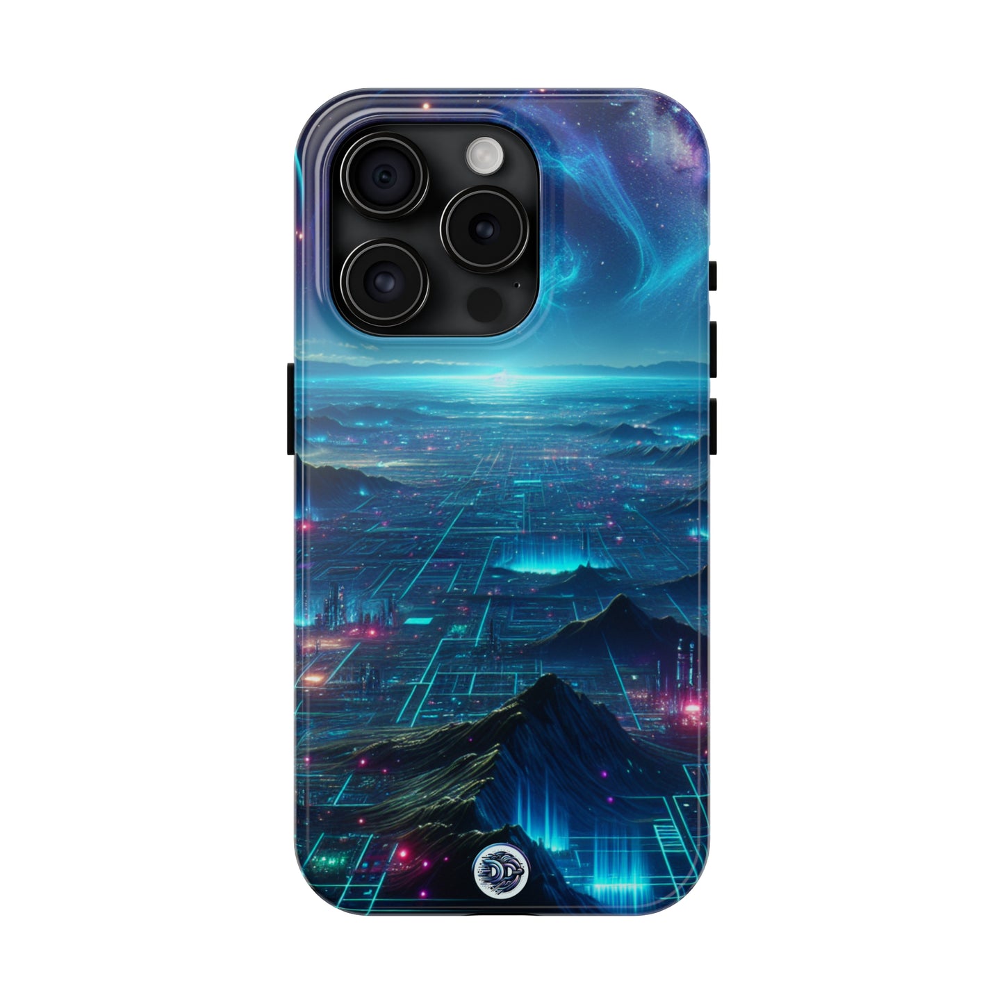 Galactic Neon Landscape Phone Case