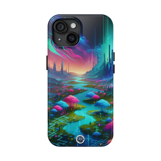Neon Dreamscape Protective Phone Case