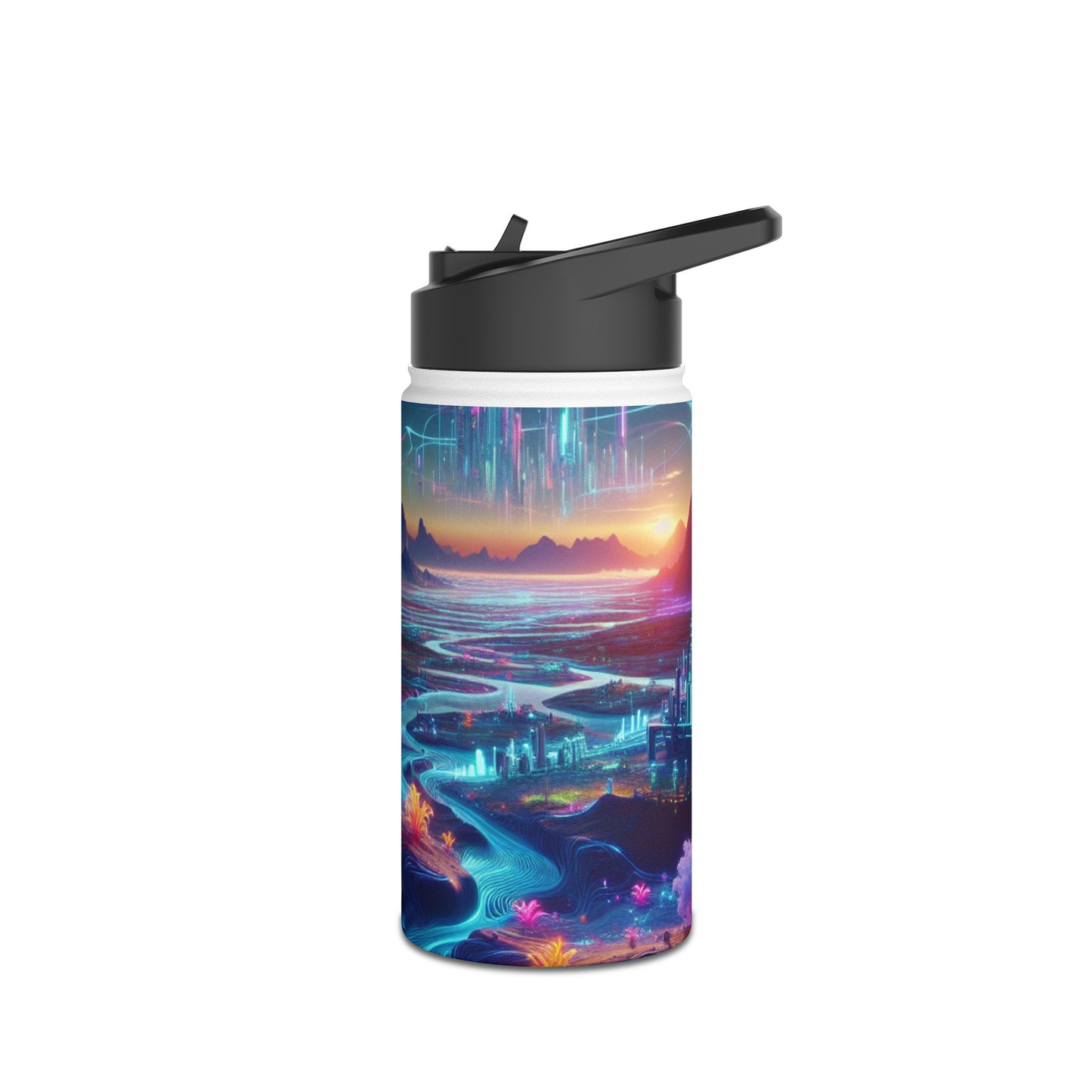 Futuristic Neon Water Bottle