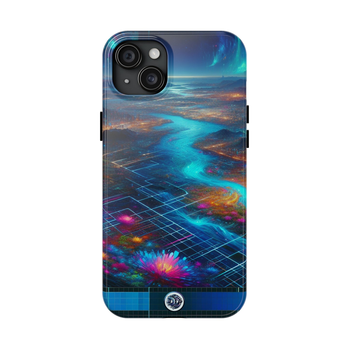 Futuristic Cityscape Glow Phone Case