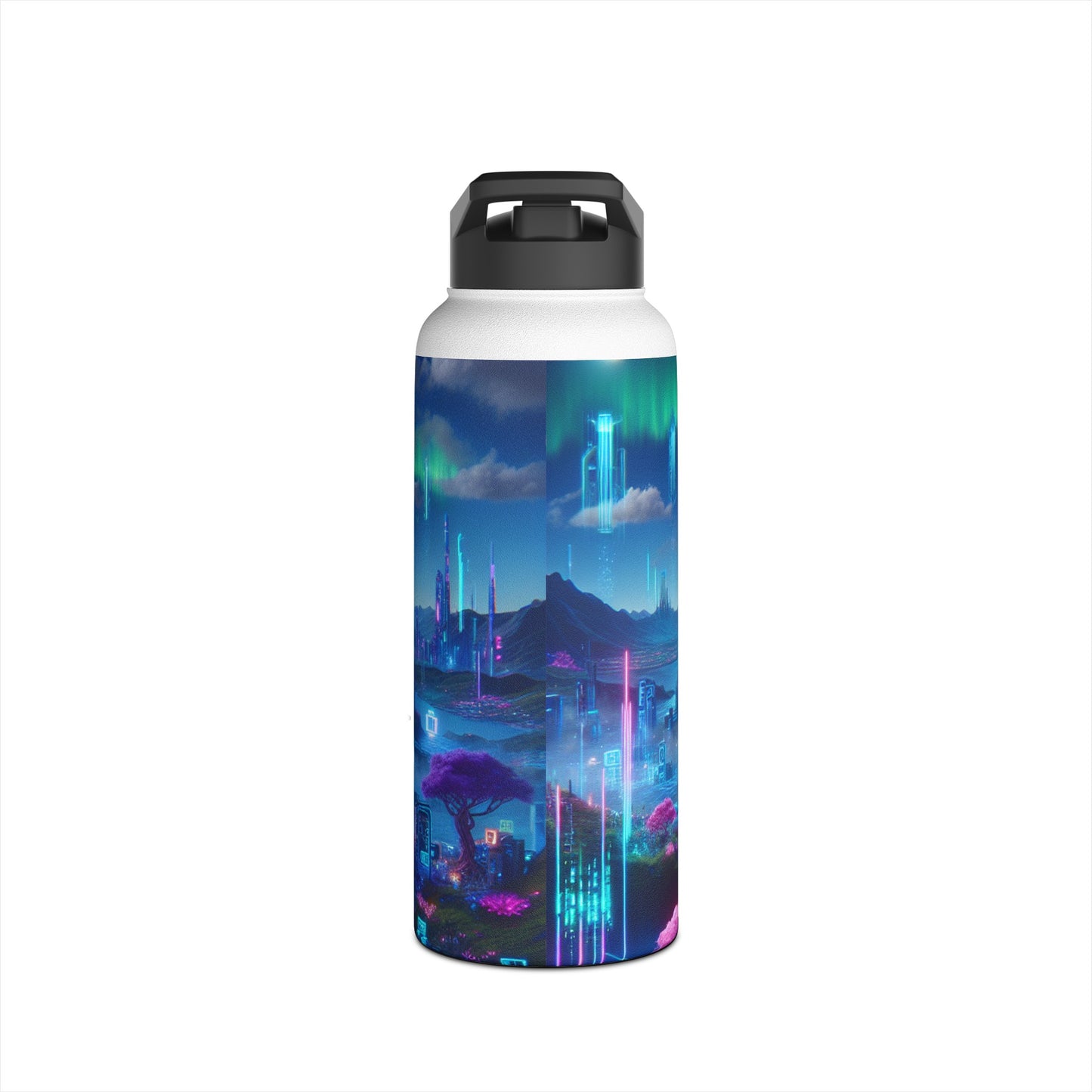 Futuristic Cityscape Bottle
