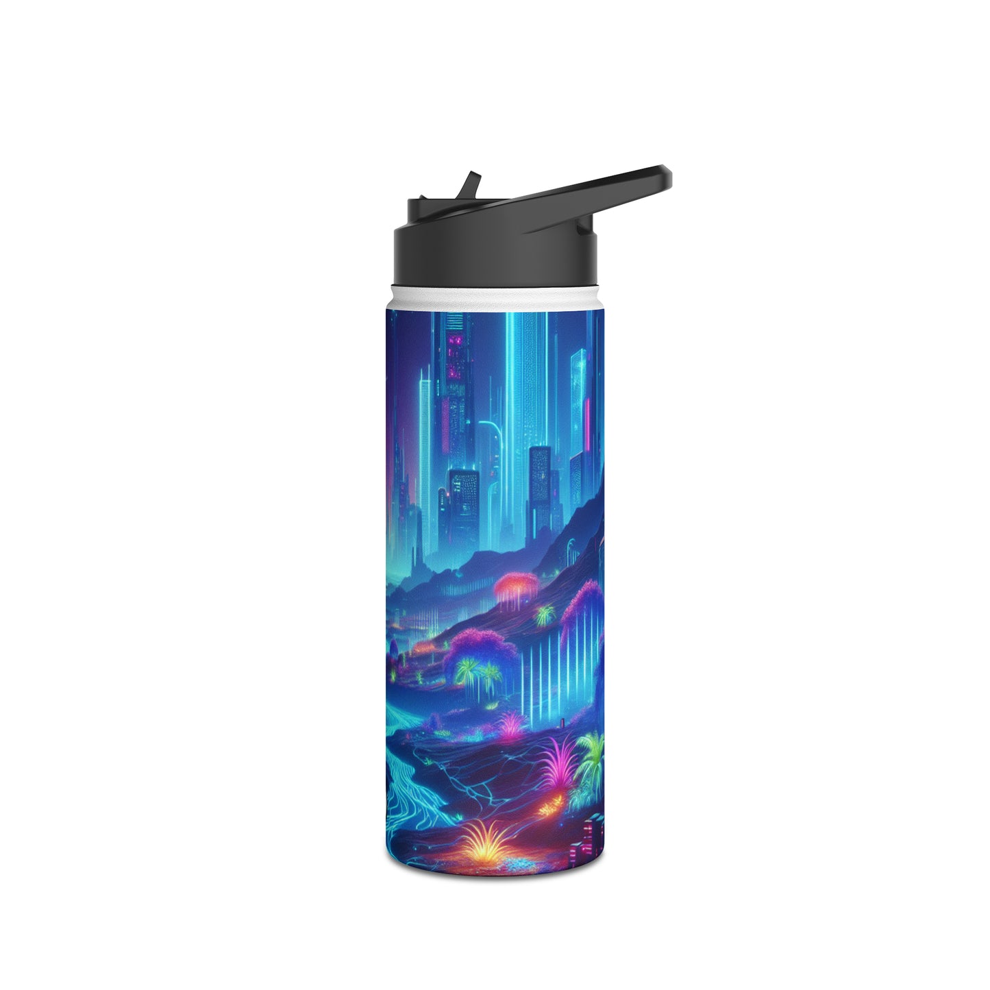 Futuristic Cityscape Bottle