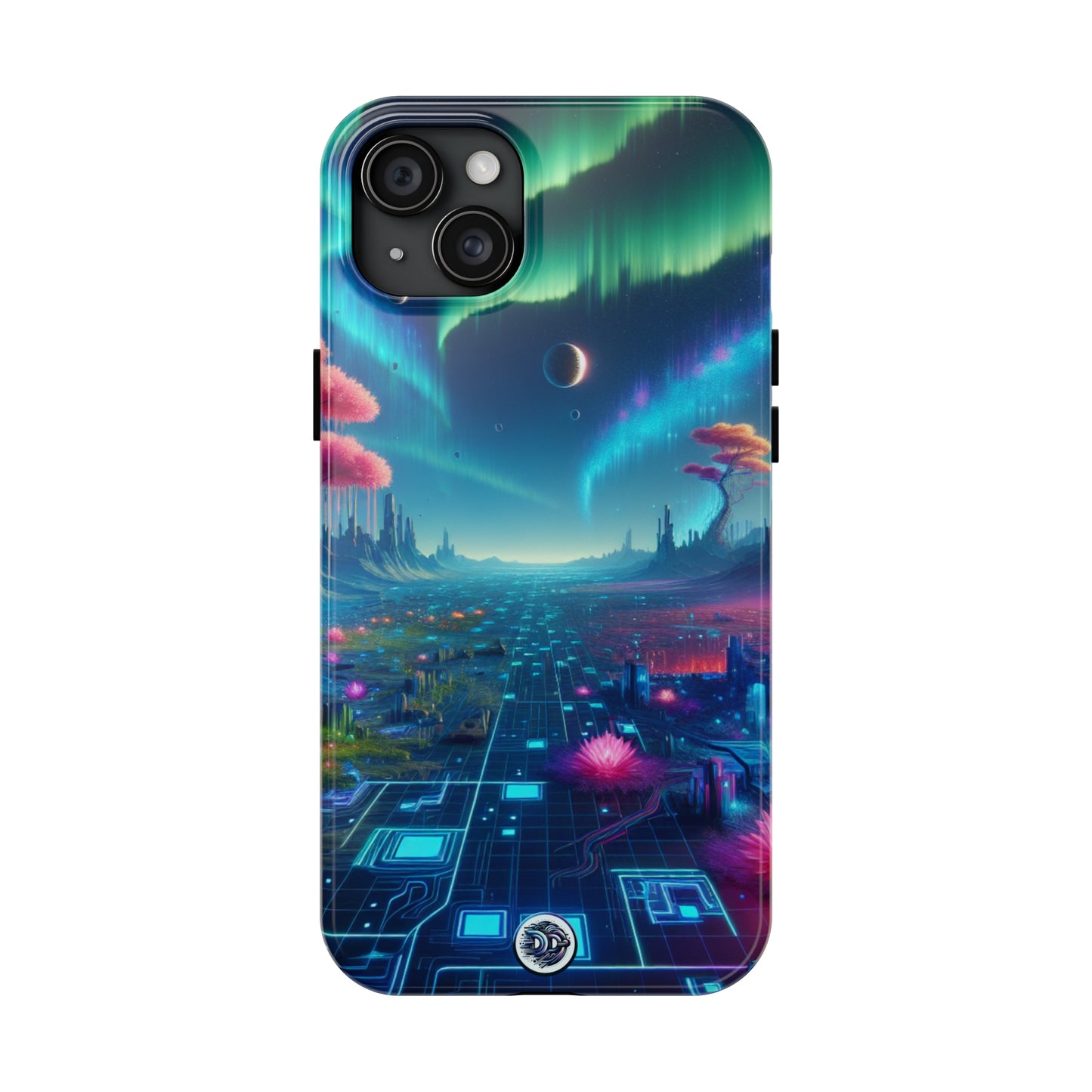 Futuristic City Aurora Phone Case