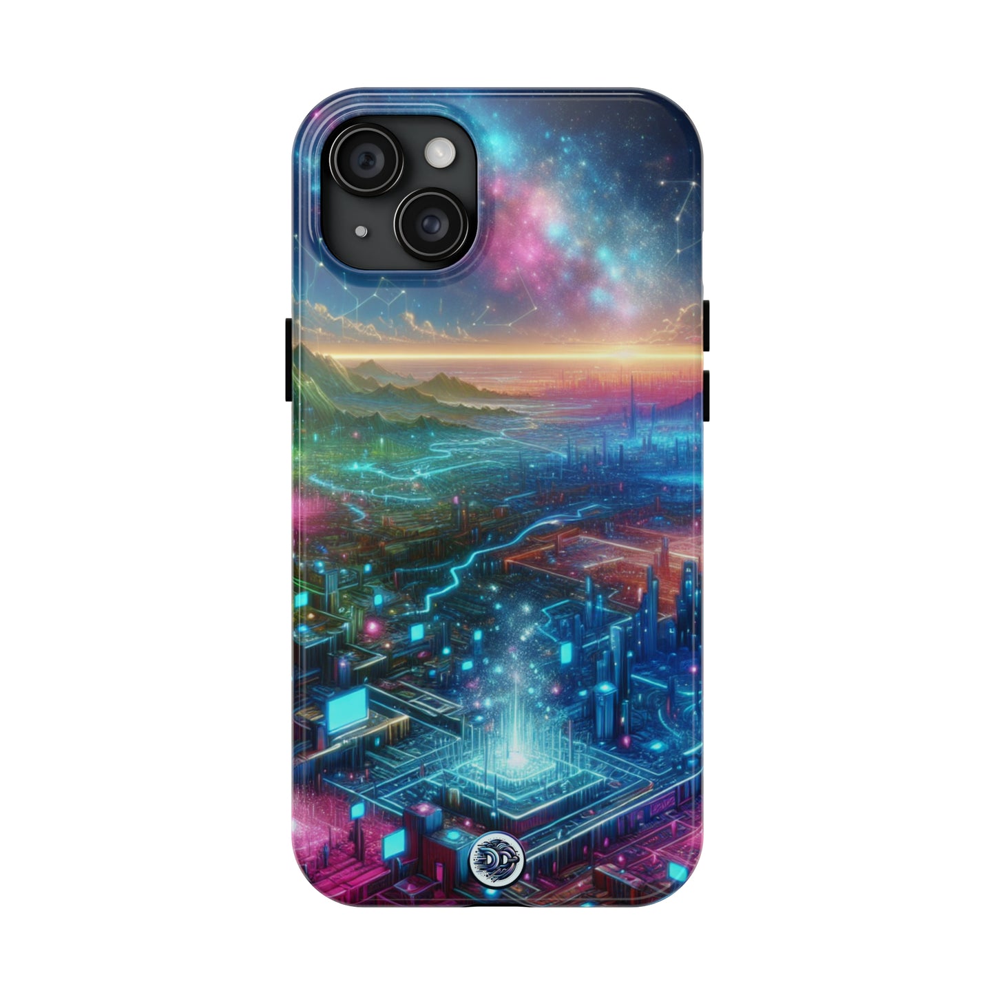 Cyber Cityscape Glow Phone Case