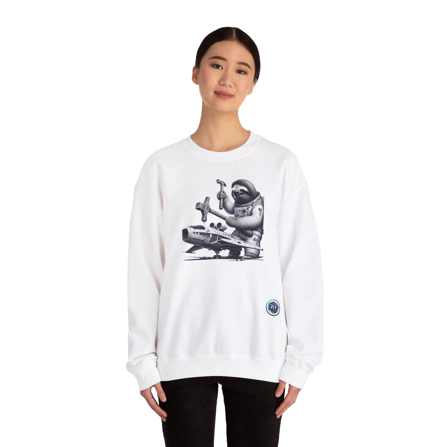 Astronaut Sloth Mechanic Crewneck