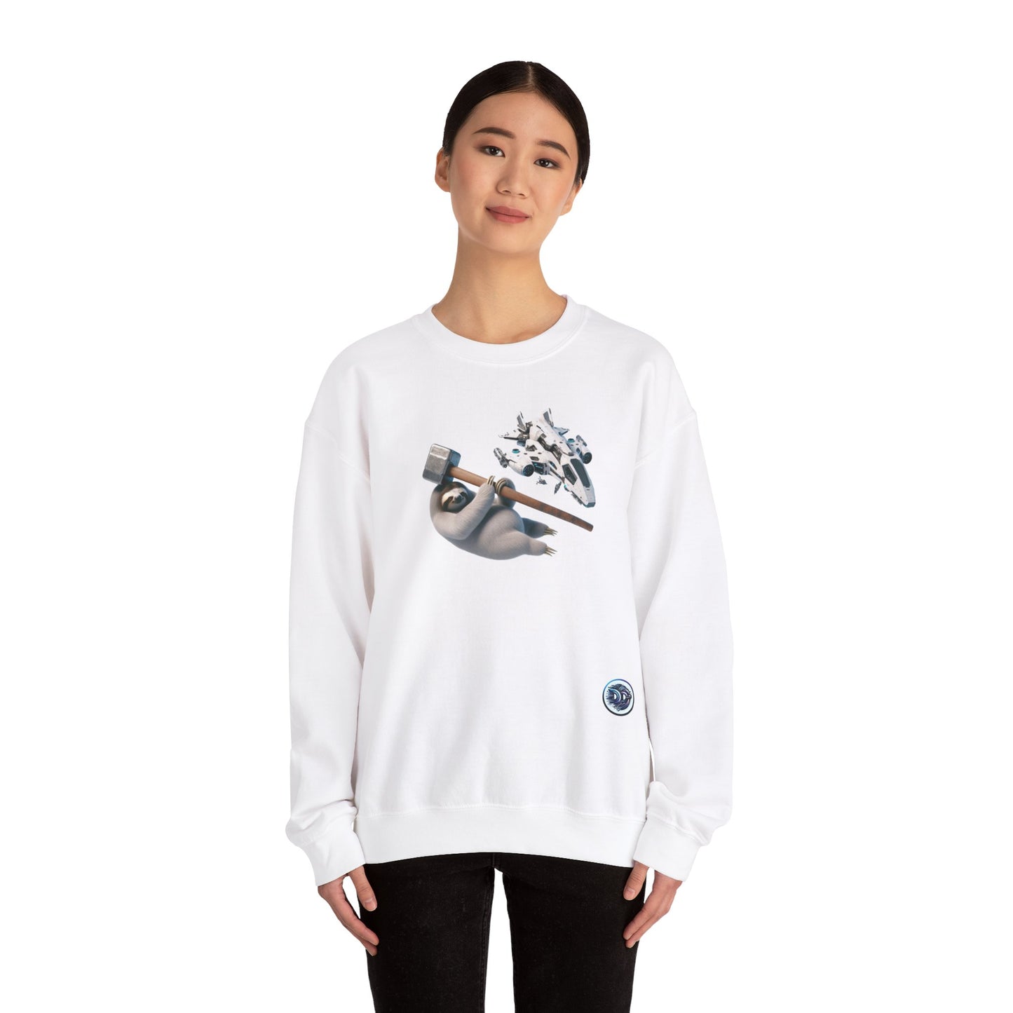 Sloth Space Hammer Crewneck