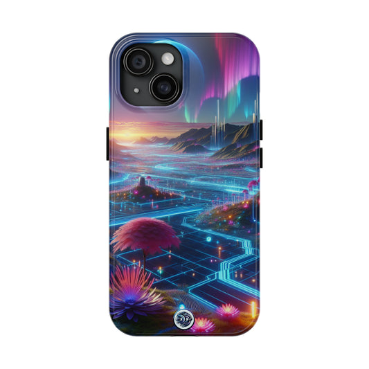 Futuristic Neon Landscape Phone Case