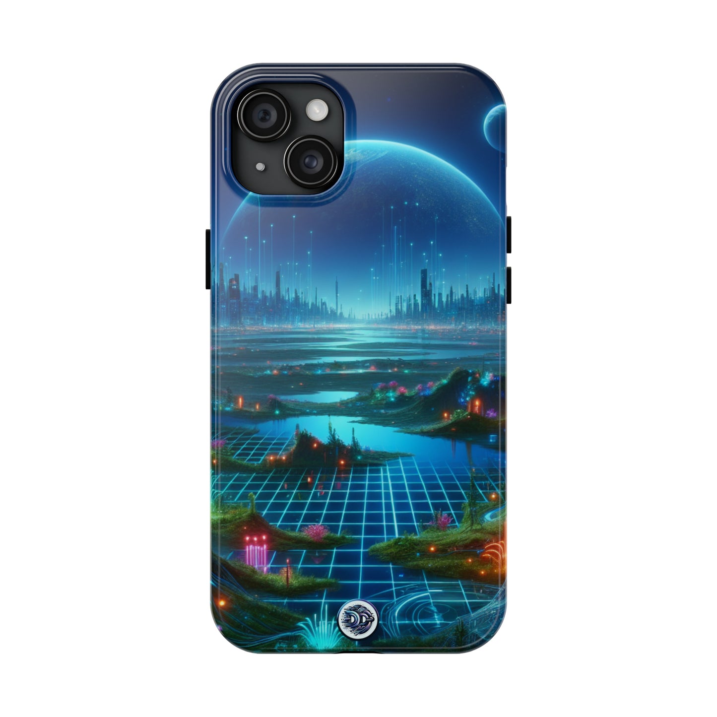 Futuristic Cityscape Glow Phone Case