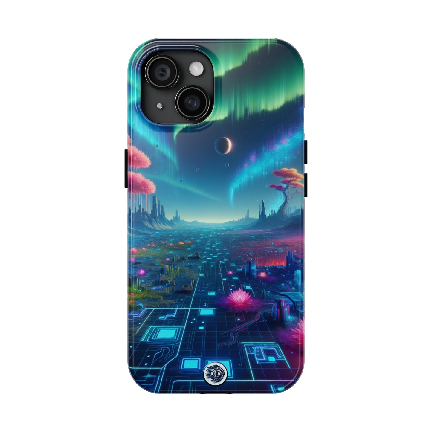 Futuristic City Aurora Phone Case