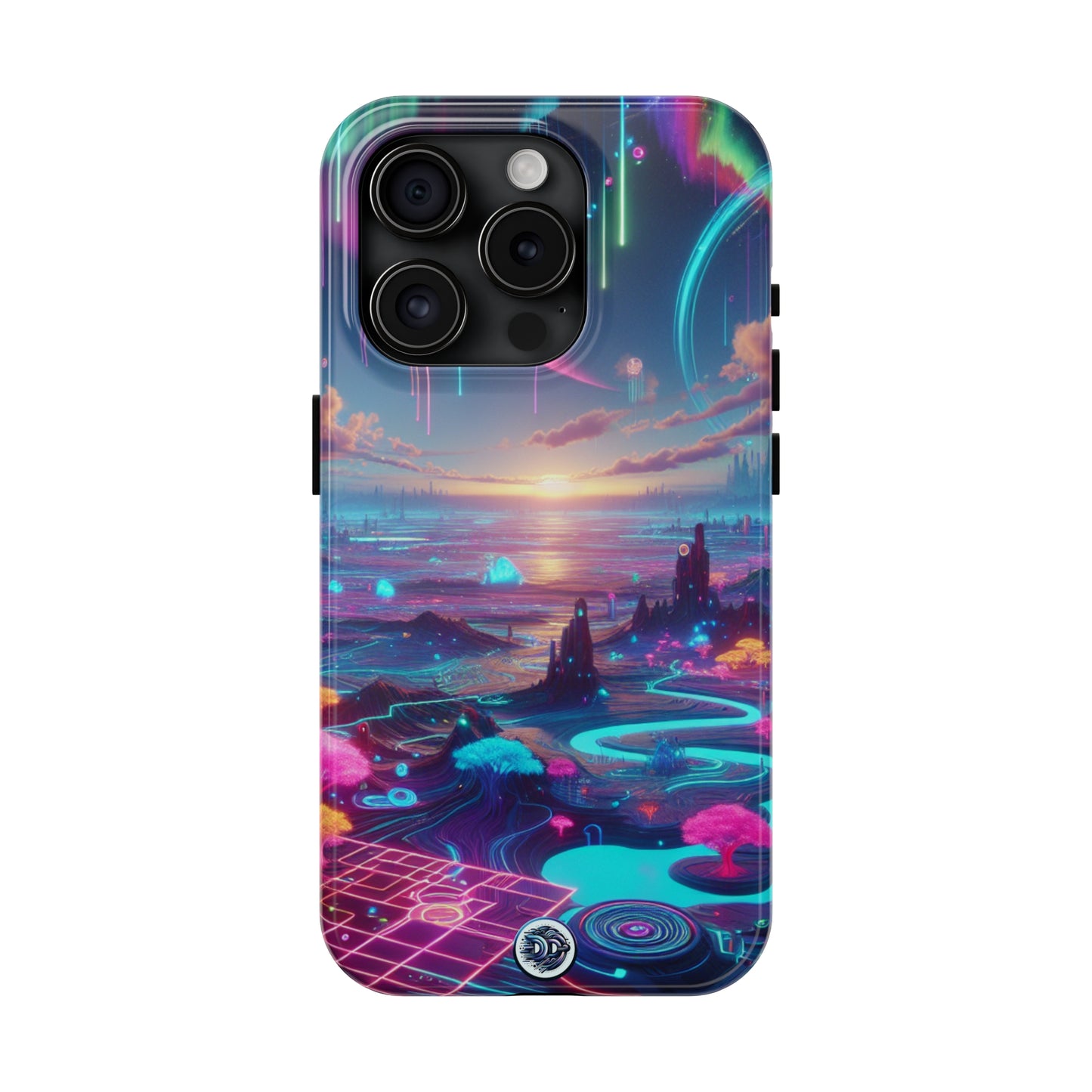 Neon Dreamscape Protective Phone Case