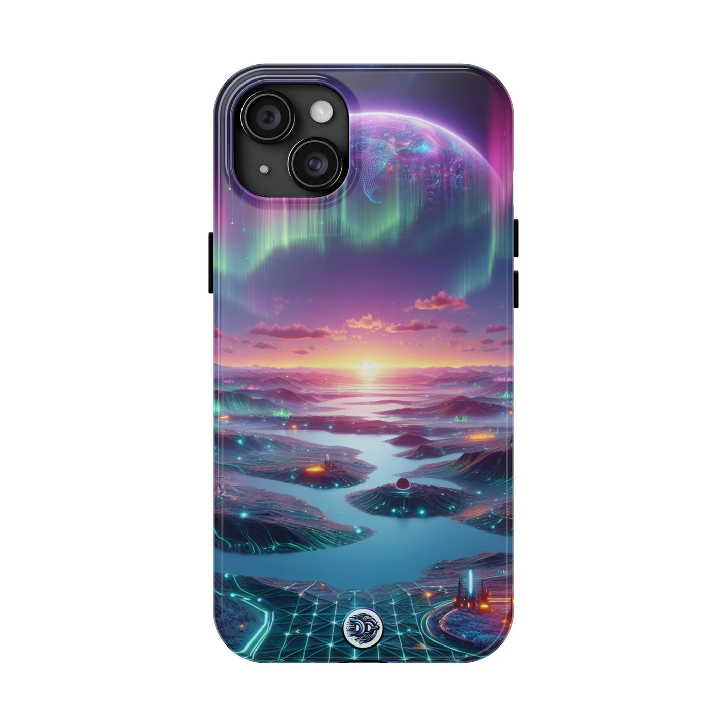 Futuristic Aurora Landscape Phone Case