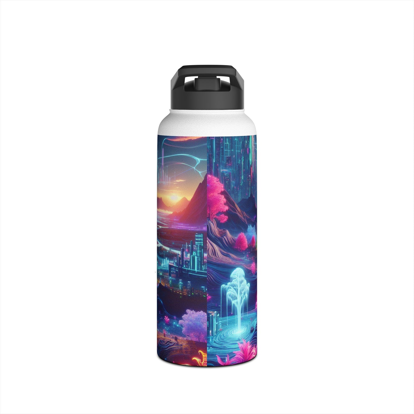 Futuristic Neon Water Bottle