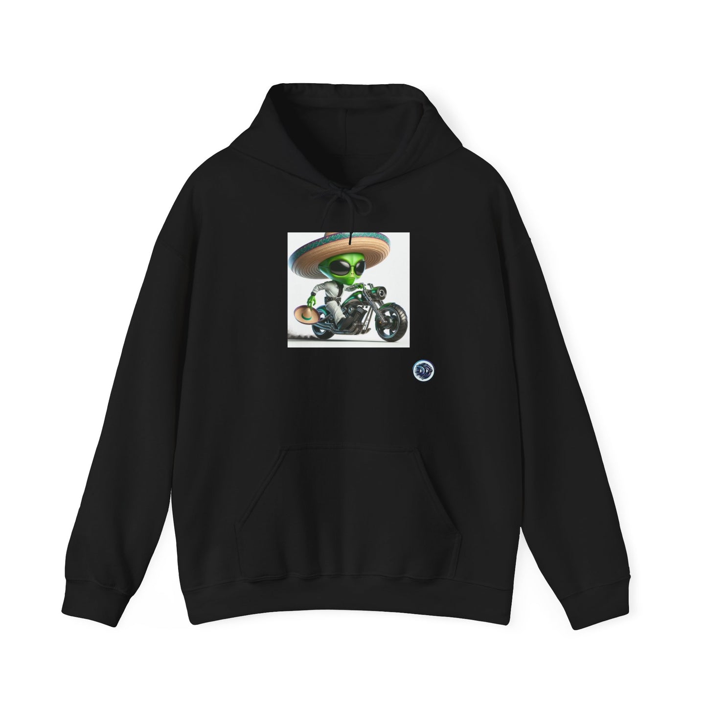 Alien Biker Sombrero Hoodie
