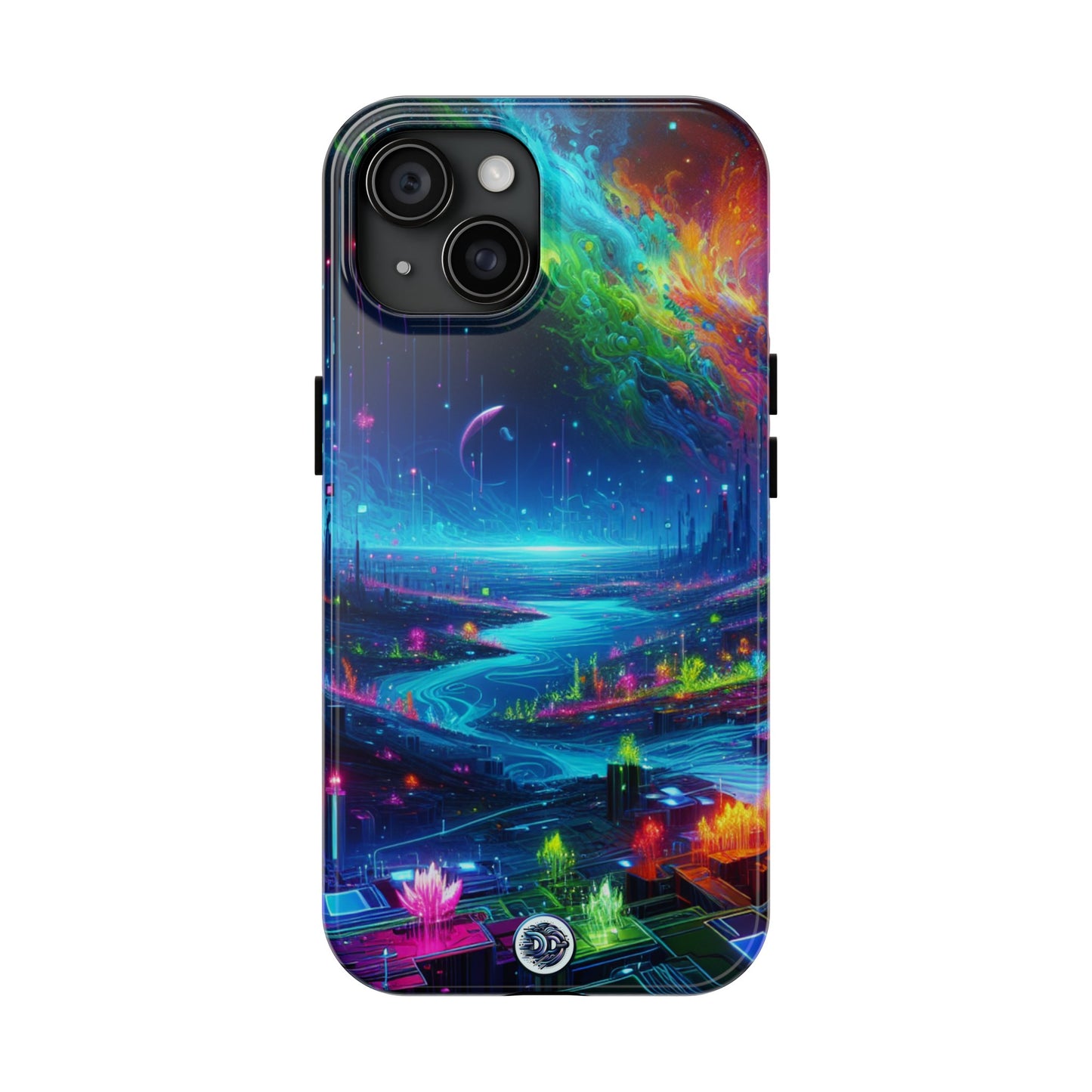 Cosmic Neon Cityscape Phone Case