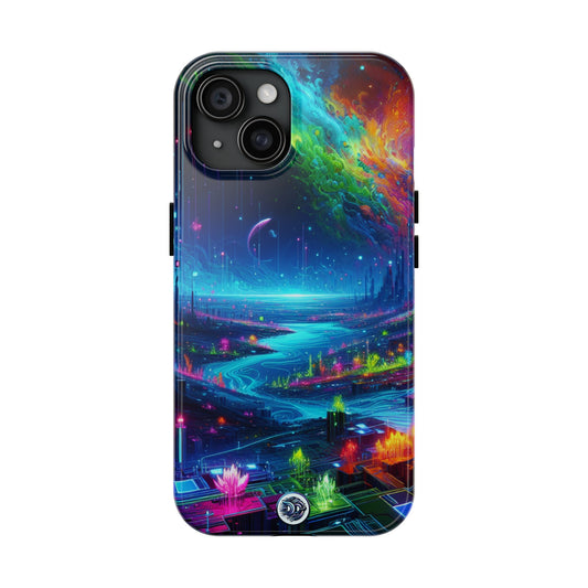 Cosmic Neon Cityscape Phone Case